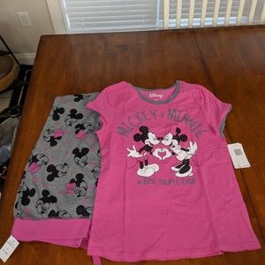 New Women's Disney Pajama pants set Size Large